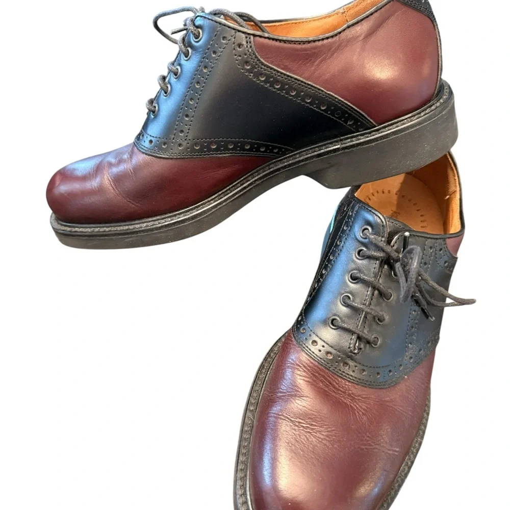 Johnston & Murphy Passport Burgundy Black Oxfords 20-2801‎ Men's Shoes size 8.5